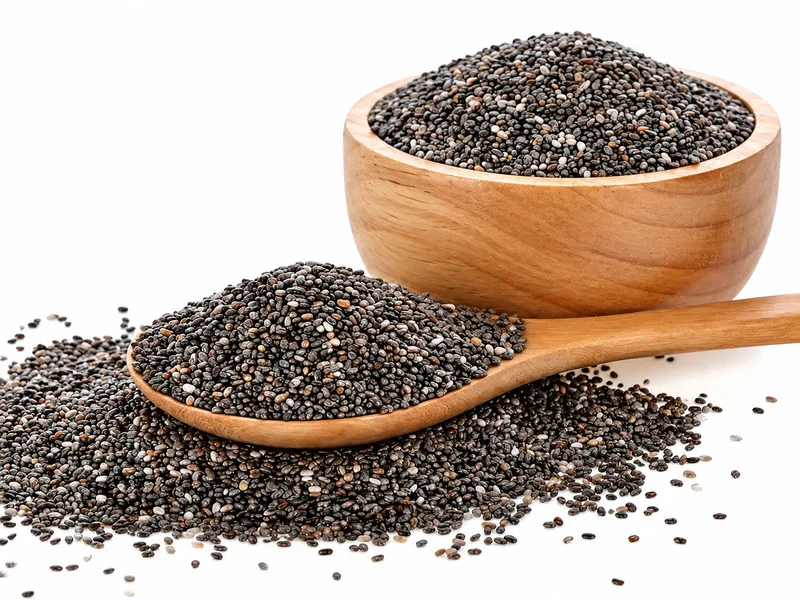 Hạt chia cung cấp ALA, một dạng omega-3 thực vật có lợi khi nằm trong chế độ ăn cân bằng.