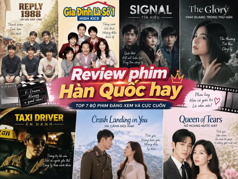 Phim Hàn Quốc thu hút khán giả nhờ câu chuyện cảm xúc, diễn xuất ấn tượng và nhiều thể loại đa dạng.
